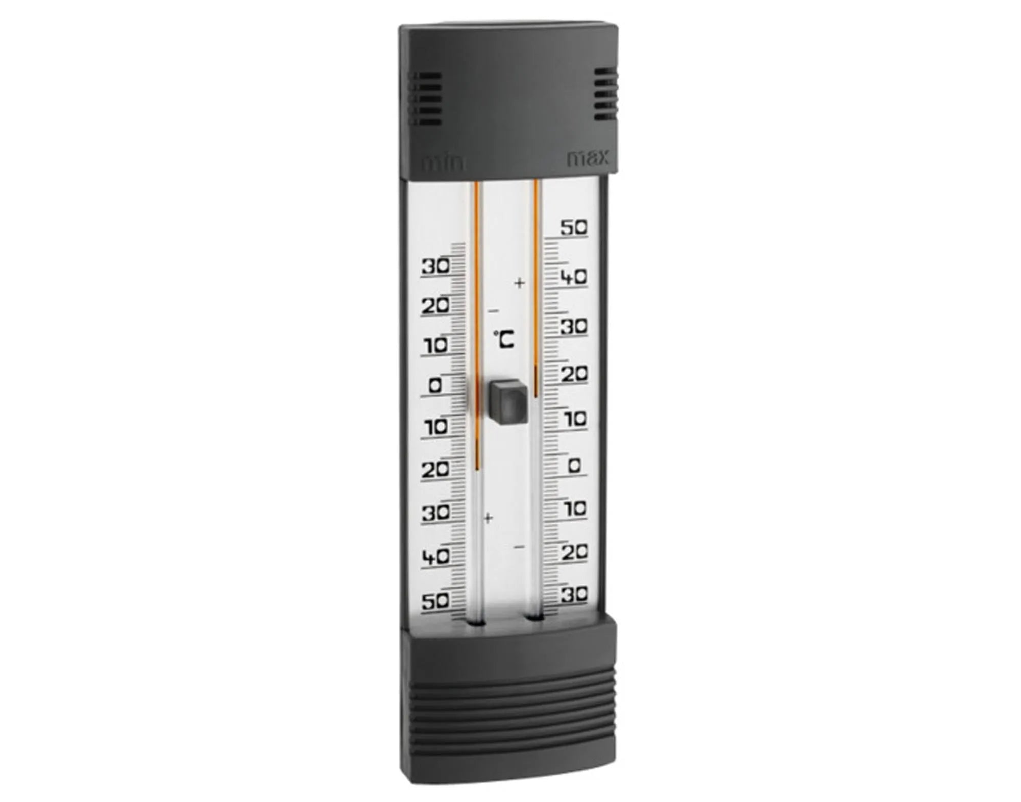 Das TFA Maxima Minima Thermometer (20 cm) bietet präzise Temperaturmessung, elegantes Design und wetterfeste Materialien für Innen- und Außenbereiche.