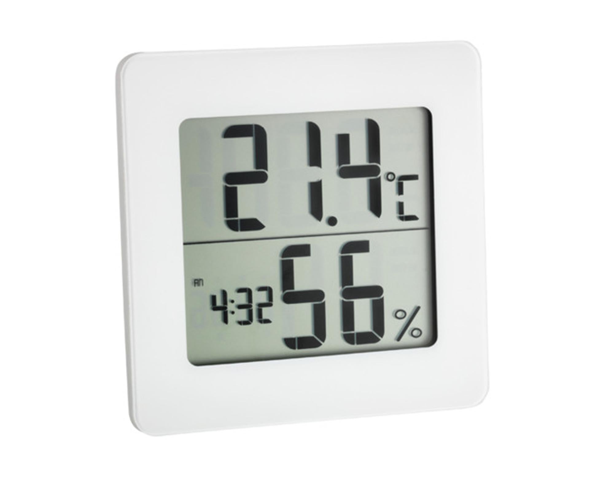 Kompaktes digitales Thermo-Hygrometer von TFA: Präzise Temperatur- und Feuchtigkeitsmessung für ein gesundes Raumklima.