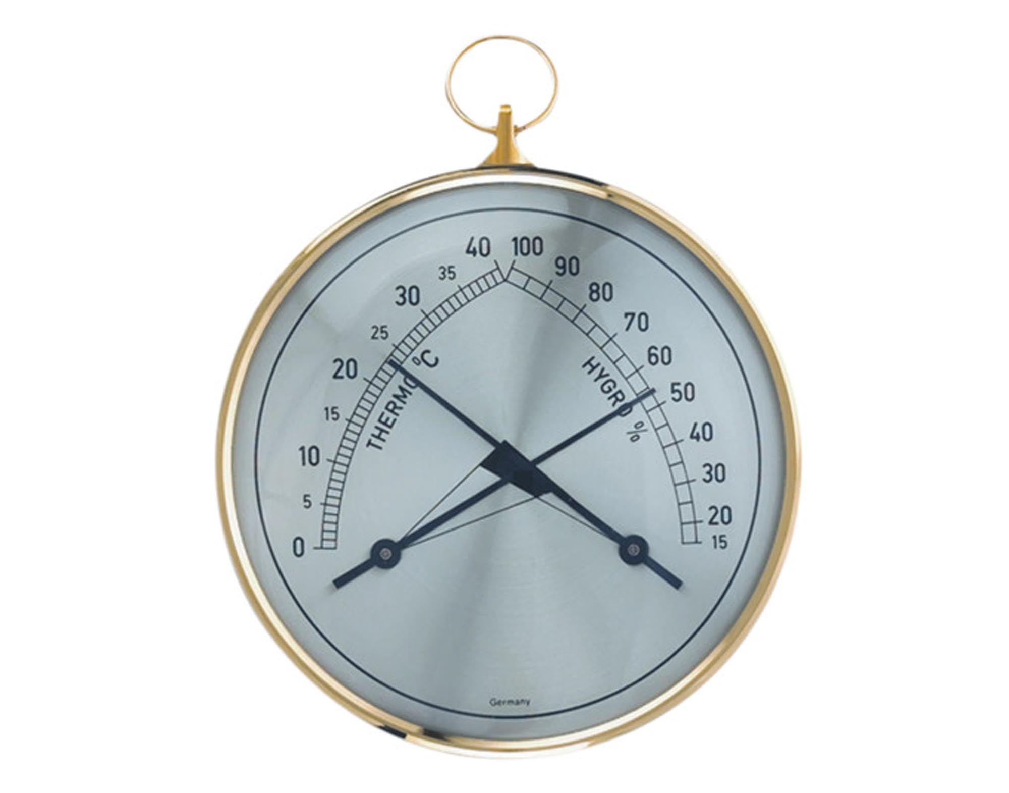 TFA Thermo-Hygrometer mit Messingring in  präsentiert im Onlineshop von KAQTU Design AG. Thermometer ist von TFA