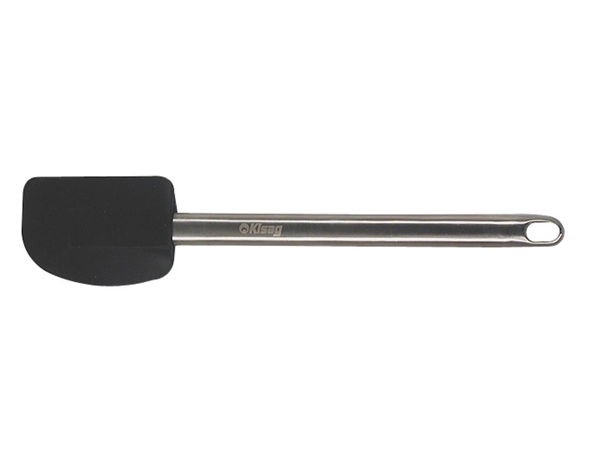 Der 40 cm Silikonschaber von KISAG: Edelstahl & hitzebeständiges Silikon, ergonomisch, spülmaschinenfest. Perfekt für Hobbybäcker & Profis.