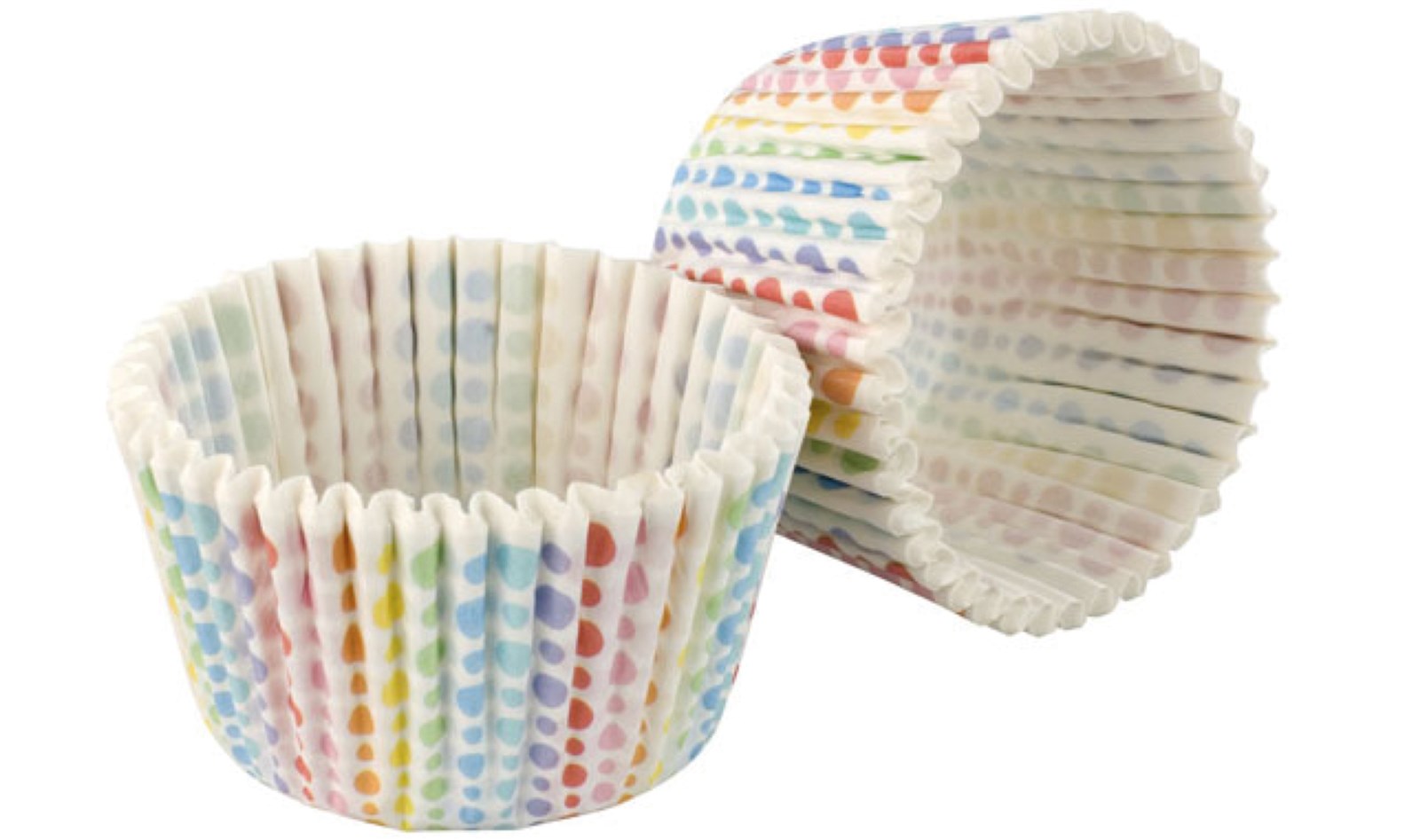 32 Stk. Cupcake Formen Rainbow, weiss in Farbig/Weiss Gepunktet präsentiert im Onlineshop von KAQTU Design AG. Backen ist von Tala