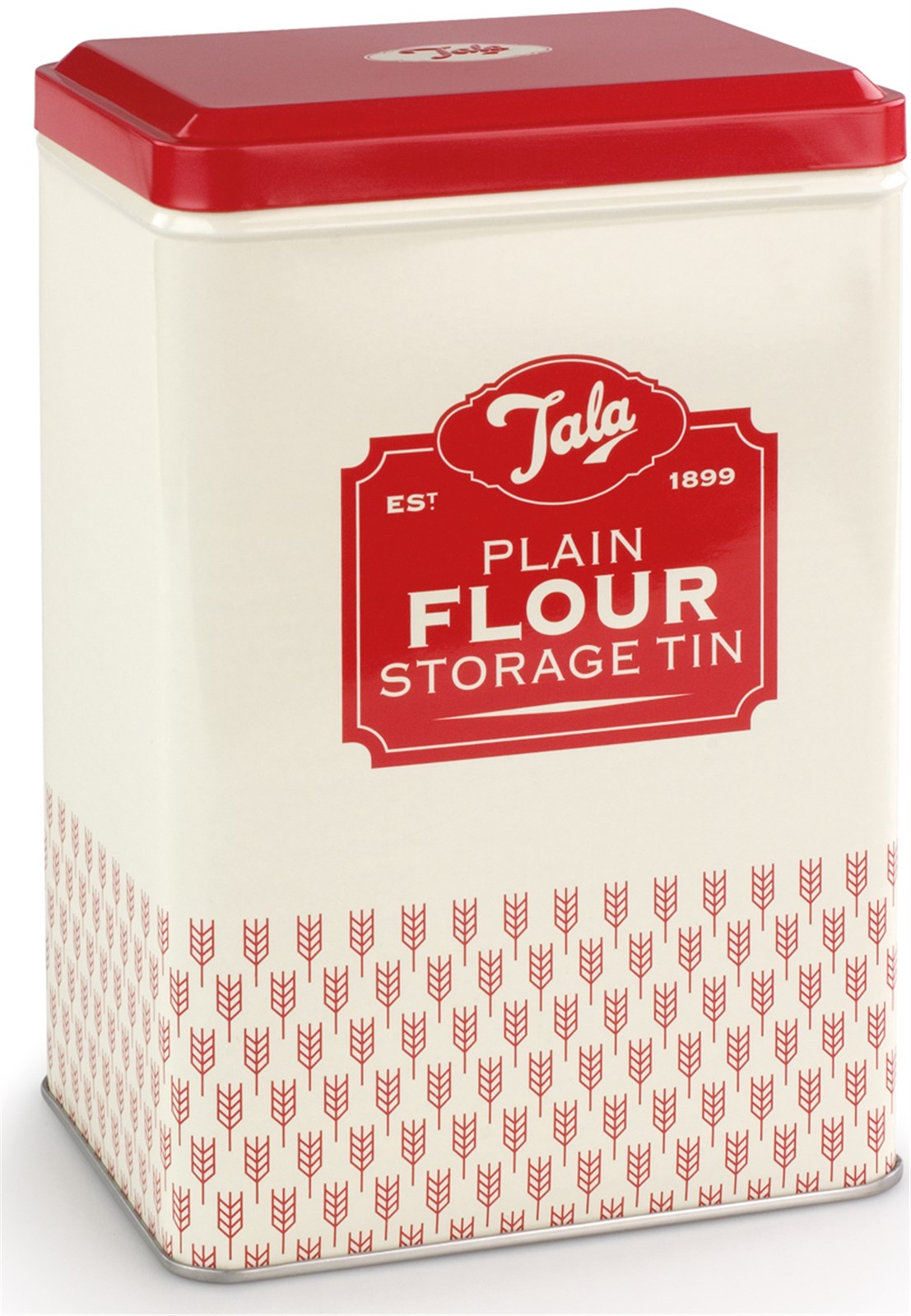 Aufbewahrungsdose Plain Flour, Rot, 9.2x18.6x12.1cm in Rot präsentiert im Onlineshop von KAQTU Design AG. Aufbewahrungsdose ist von Tala