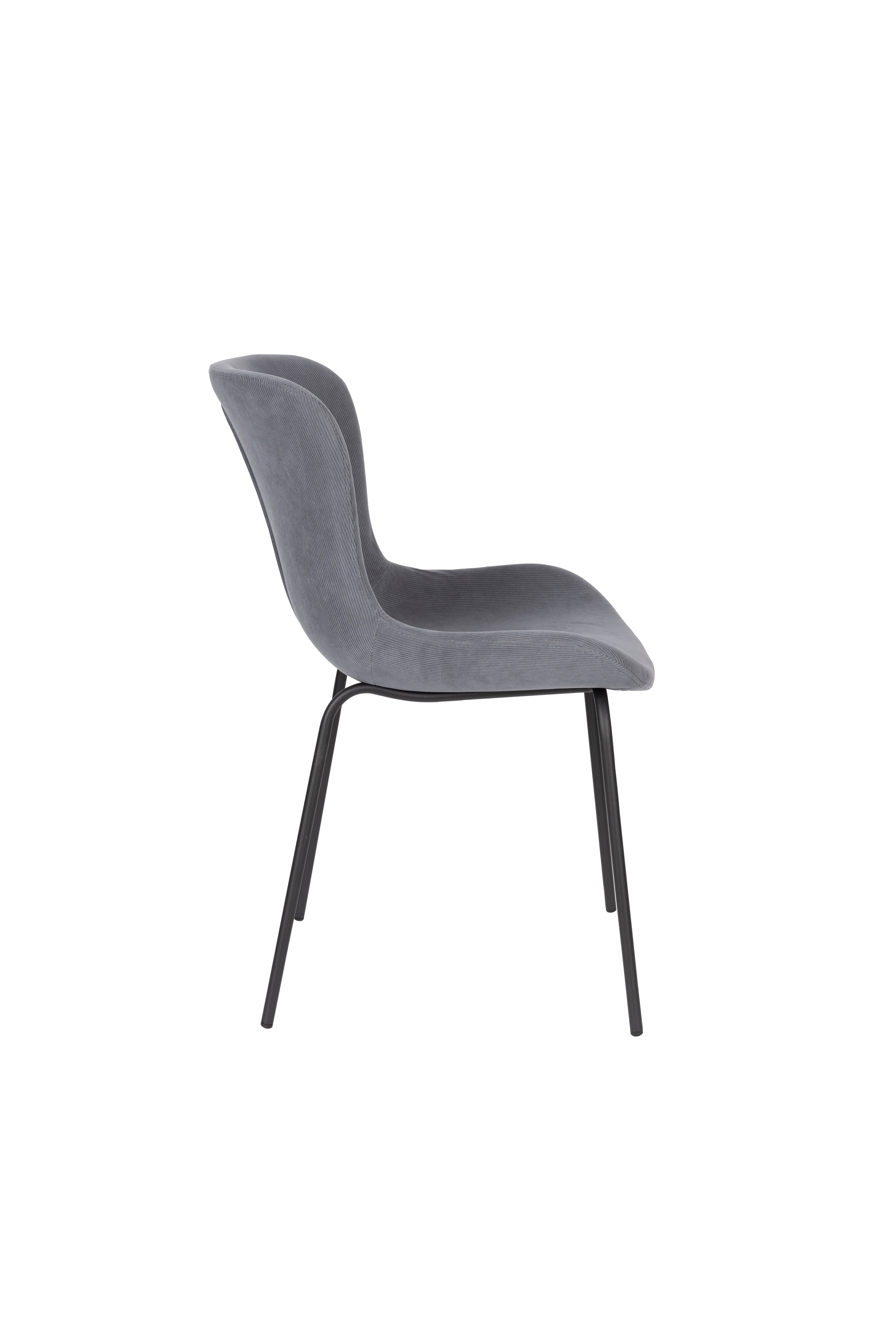 Stuhl Junzo Rib in Blau präsentiert im Onlineshop von KAQTU Design AG. Stuhl ist von White Label Living