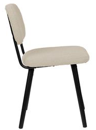 Stuhl JAKE  in OFF WHITE BOUCLÉ präsentiert im Onlineshop von KAQTU Design AG. Stuhl ist von White Label Living