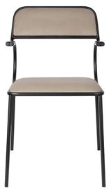 Stuhl ALBA in Schwarz / Beige präsentiert im Onlineshop von KAQTU Design AG. Stuhl mit Armlehne ist von Zuiver