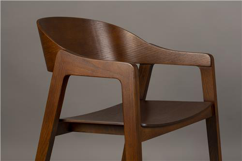 Stuhl WESTLAKE  in Walnuss präsentiert im Onlineshop von KAQTU Design AG. Stuhl mit Armlehne ist von Dutchbone