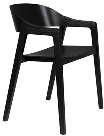 Stuhl WESTLAKE  in Schwarz präsentiert im Onlineshop von KAQTU Design AG. Stuhl mit Armlehne ist von Dutchbone