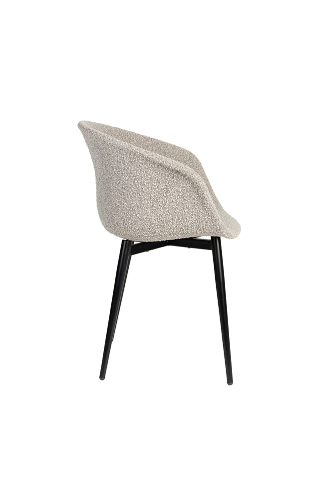 Stuhl Charly in Grau/Schwarz präsentiert im Onlineshop von KAQTU Design AG. Stuhl ist von White Label Living