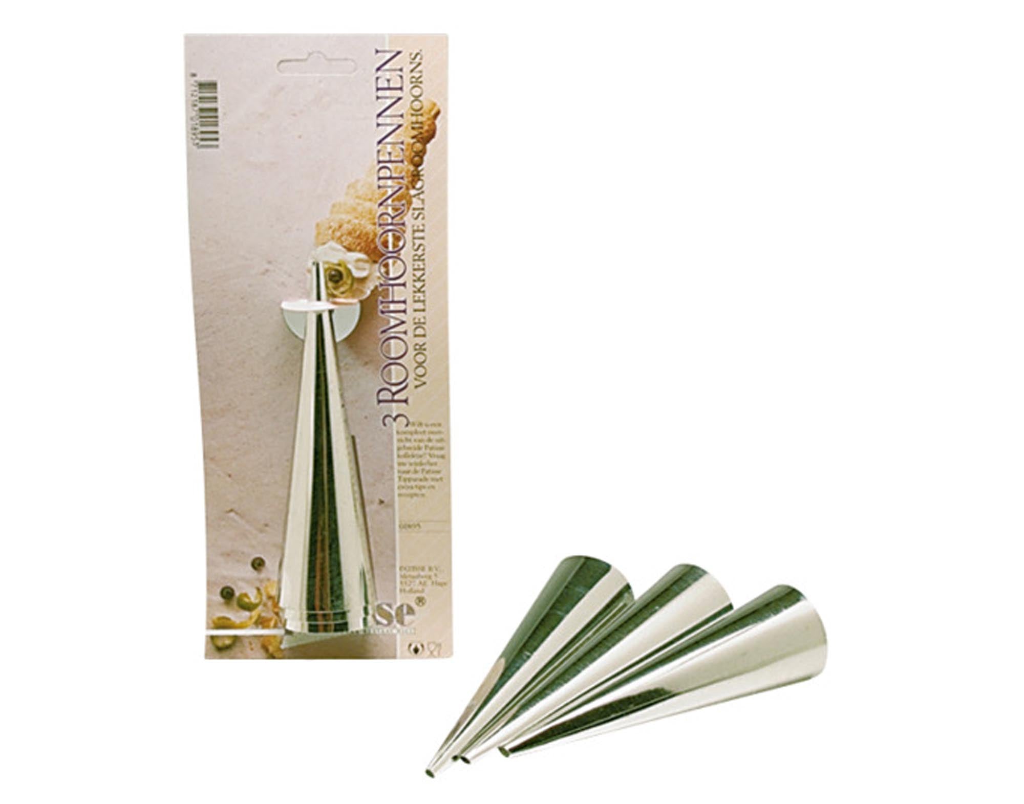 PÂTISSE Cornetspitzen: Perfekte 12 cm Formen für Schillerlocken. Robustes, antihaftbeschichtetes Material, spülmaschinenfest. Ideal für kreative Desserts.