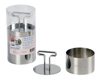 PÂTISSE Portionierring mit Stössel Inox 2 Stück ø 9x5.5 cm