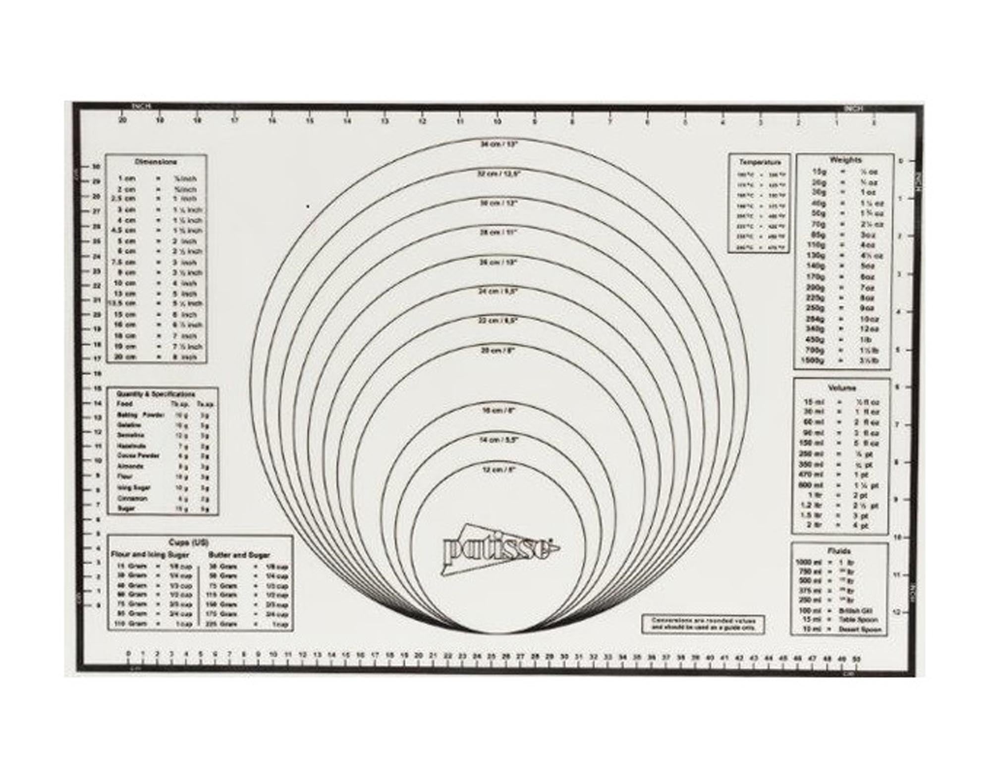 Hochwertige 60x40 cm Silikon-Backmatte von PATISSE: Antihaft, hitzebeständig, wiederverwendbar, ideal für Plätzchen, Pizza & mehr.