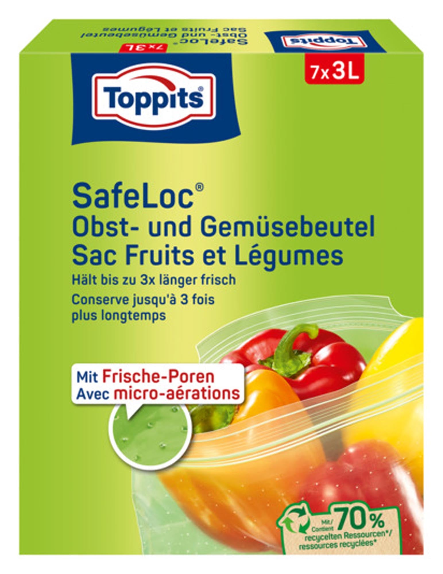 TOPPITS Obst und Gemüsebeutel 3 l