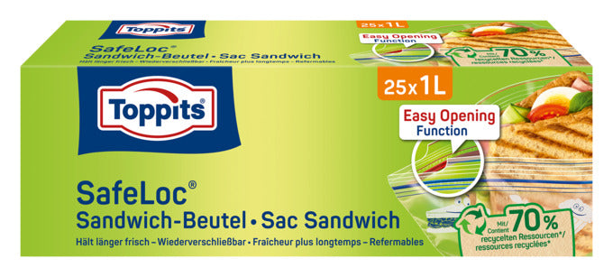 Sandwichbeutel 1 l in  präsentiert im Onlineshop von KAQTU Design AG. Küchenhelfer ist von TOPPITS