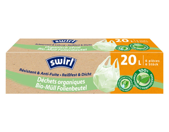 SWIRL Folienbeutel Bio Müll 20 l in  präsentiert im Onlineshop von KAQTU Design AG. Reinigung & Wäsche ist von SWIRL