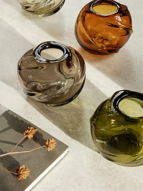Wasserwirbel Vase Rund - KAQTU Design