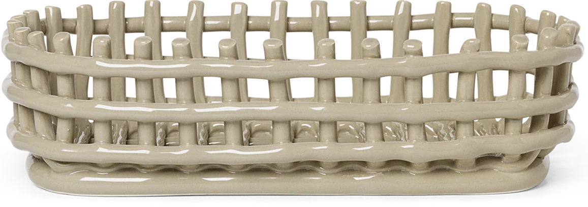 Keramik Korb Oval - KAQTU Design