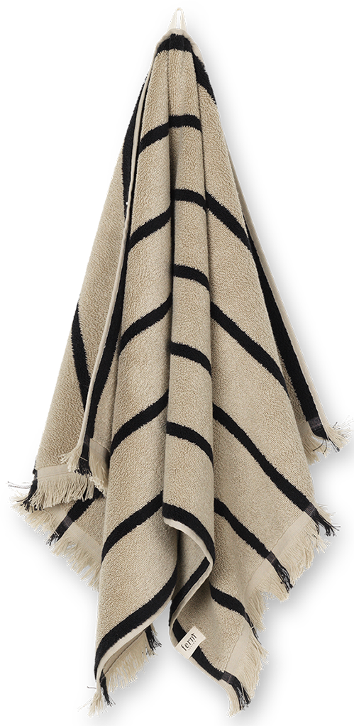 Alee Handtuch in Sand / Schwarz präsentiert im Onlineshop von KAQTU Design AG. Handtuch ist von Ferm Living