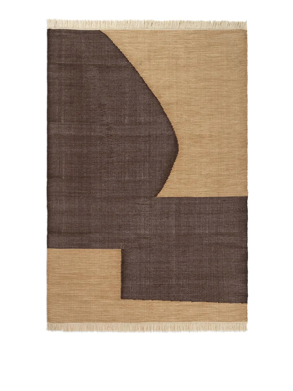 Der Forene-Teppich 140x200 von Ferm Living: Nachhaltig aus recyceltem PET, strapazierfähig, pflegeleicht, modernes Design.