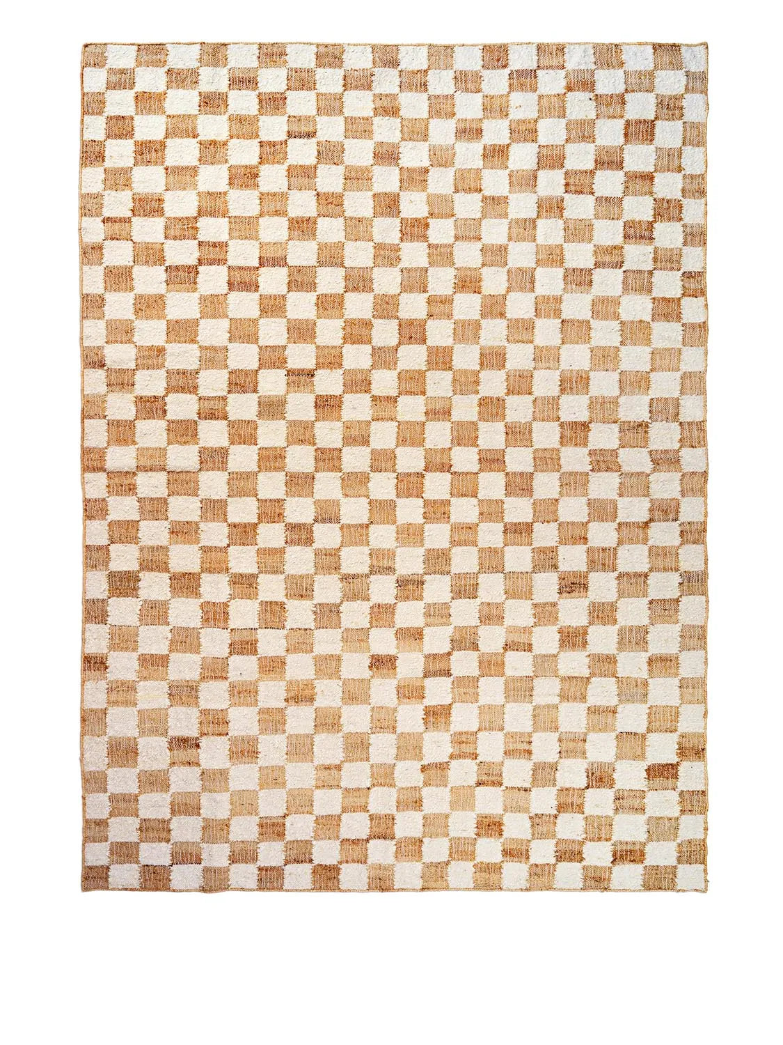 Eleganter Check Wool Jute Teppich 200x300 von Ferm Living.