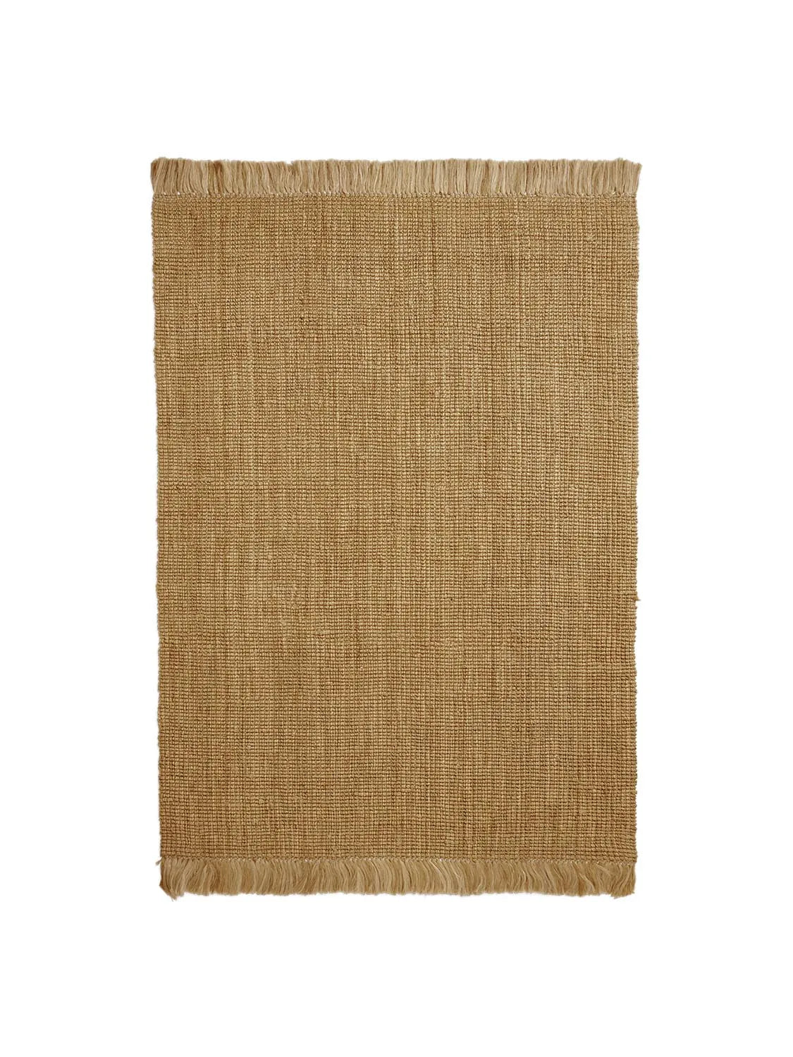 Athens-Teppich von Ferm Living: Handgewebt aus 100% Jute, nachhaltig, robust, stilvoll, für gemütliche Wohnräume.