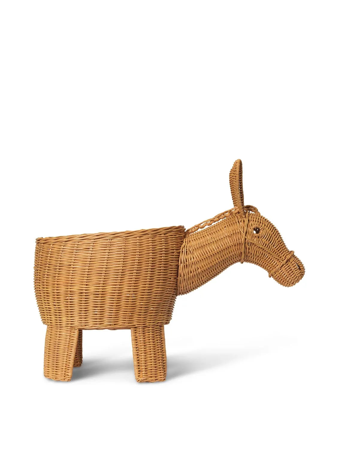 Stilvolle Rattan-Aufbewahrung von Ferm Living: Praktisch, langlebig, verspieltes Design, ideal für Kinderzimmer.