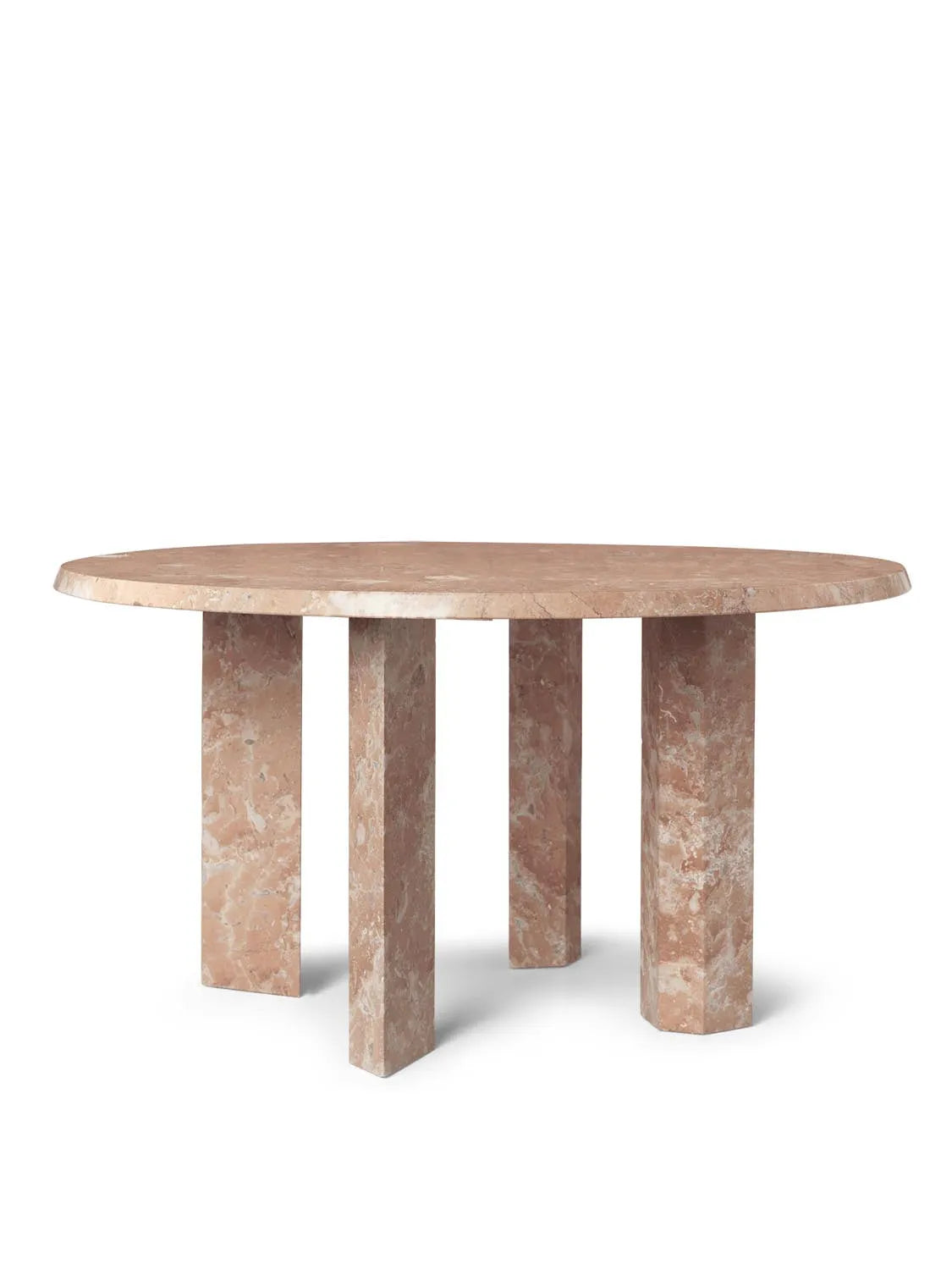 Eleganter Taula Coffee Table von Ferm Living: Marmorplatte, moderne Form, vielseitig, stabil, zeitloses Design.
