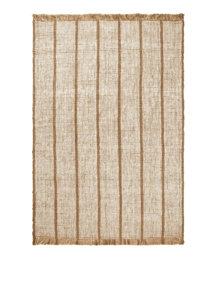 Athen Stripes Teppich 200 x 300  in Natürlich/Cremeweiss präsentiert im Onlineshop von KAQTU Design AG. Teppich ist von Ferm Living