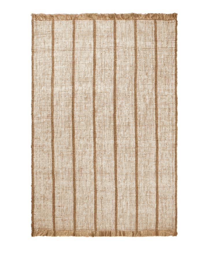 Athen Stripes Teppich 200 x 300  in Natürlich/Cremeweiss präsentiert im Onlineshop von KAQTU Design AG. Teppich ist von Ferm Living