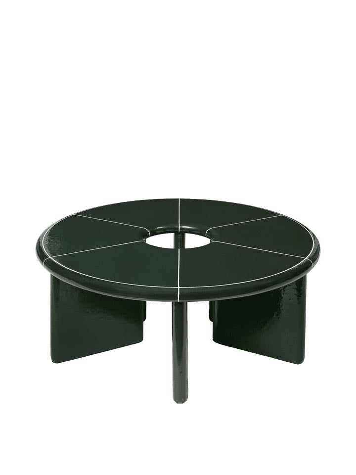 Deya Couchtisch Ø80  in Dunkelgrün präsentiert im Onlineshop von KAQTU Design AG. Beistelltisch ist von Ferm Living
