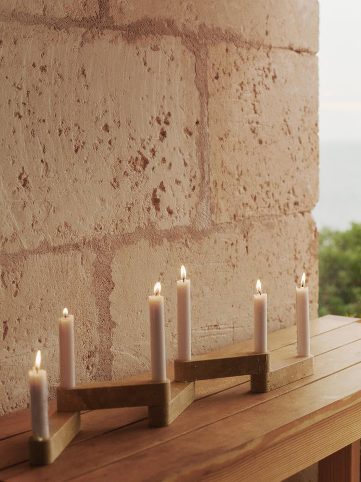 Newel Modular Kerzenhalteset  in Travertin präsentiert im Onlineshop von KAQTU Design AG. Kerzenständer ist von Ferm Living