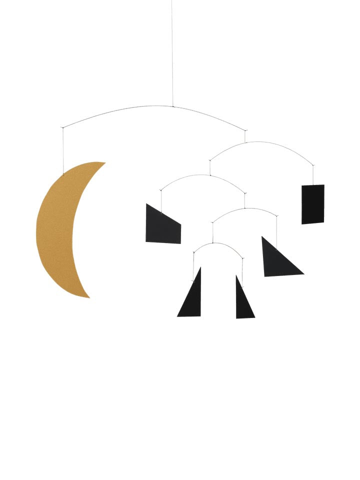 Phase Mobile  in Schwarz/Gold präsentiert im Onlineshop von KAQTU Design AG. Mobiles Kids ist von Ferm Living