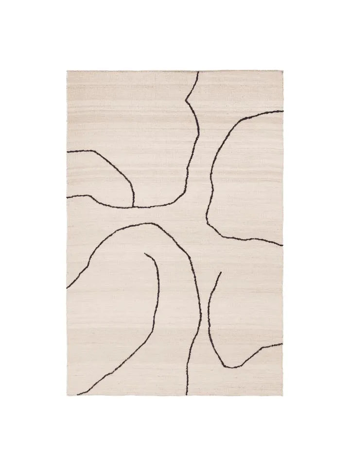 Gesso Jute Teppich 170 x 240  in Off-White/Dunkel Feige präsentiert im Onlineshop von KAQTU Design AG. Teppich ist von Ferm Living