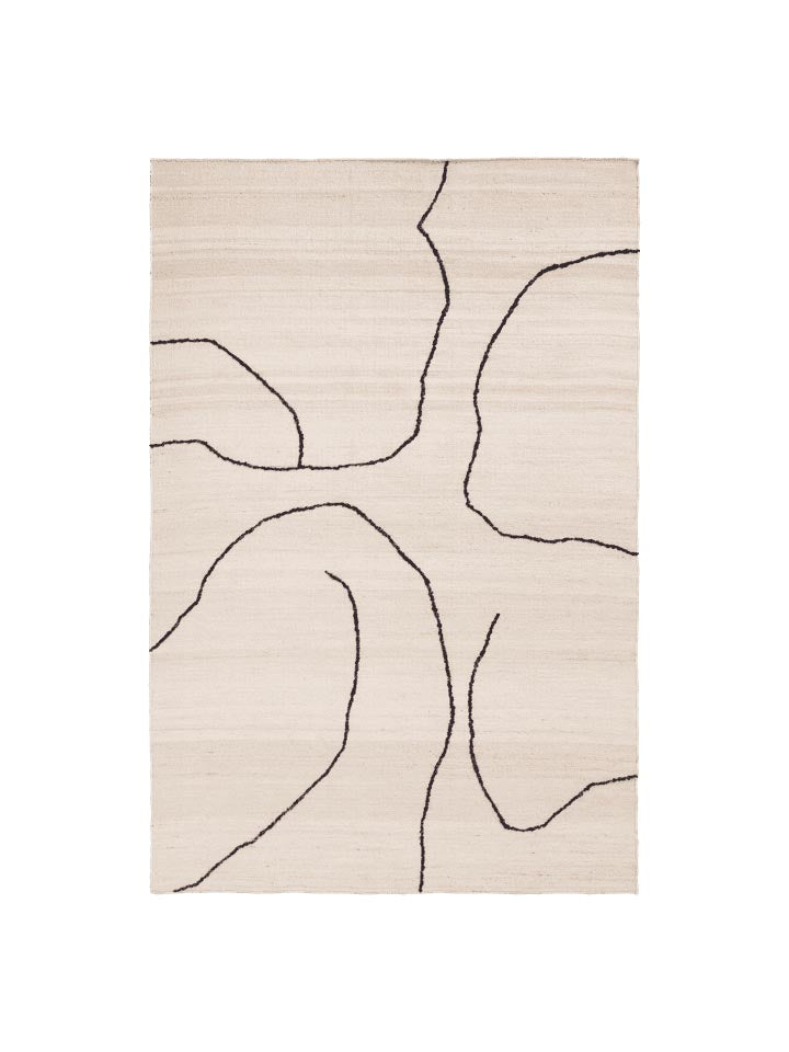 Gesso Jute Teppich 170 x 240  in Off-White/Dunkel Feige präsentiert im Onlineshop von KAQTU Design AG. Teppich ist von Ferm Living