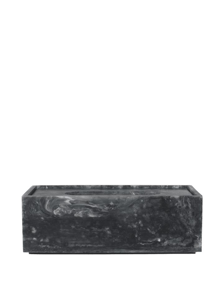 Mist Taschentuchbox in Holzkohle präsentiert im Onlineshop von KAQTU Design AG. Badzubehör ist von Ferm Living