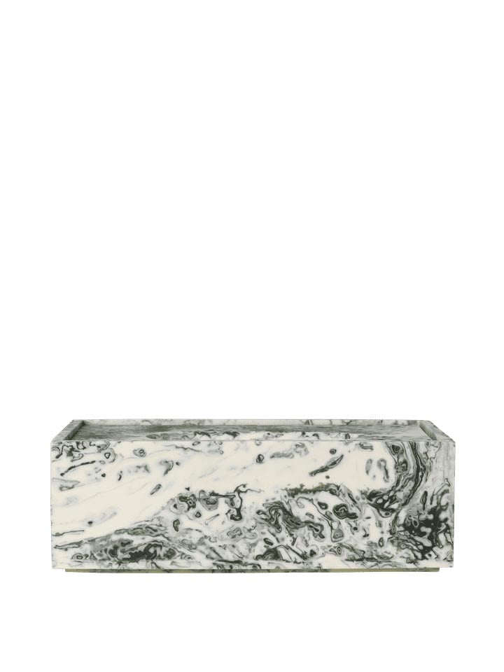 Mist Taschentuchbox in Smaragdgrün Off-weiss präsentiert im Onlineshop von KAQTU Design AG. Badzubehör ist von Ferm Living