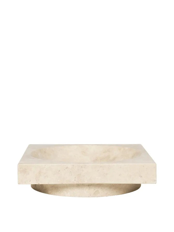 Hew Low Schale in Travertin präsentiert im Onlineshop von KAQTU Design AG. Schale ist von Ferm Living