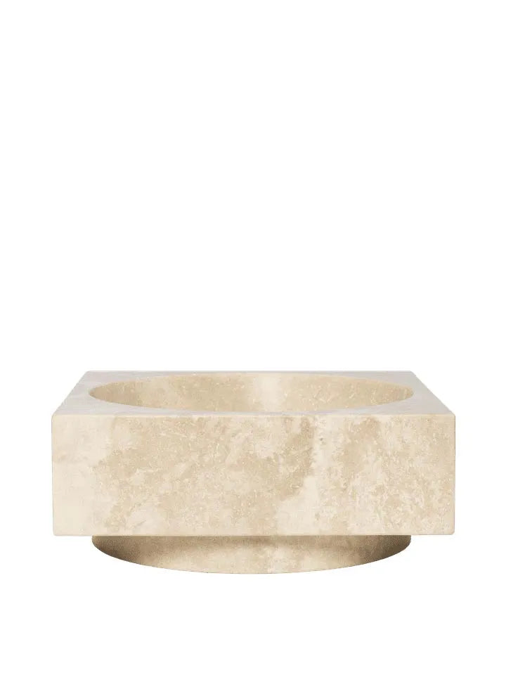 Hew High Schale in Travertin präsentiert im Onlineshop von KAQTU Design AG. Schale ist von Ferm Living