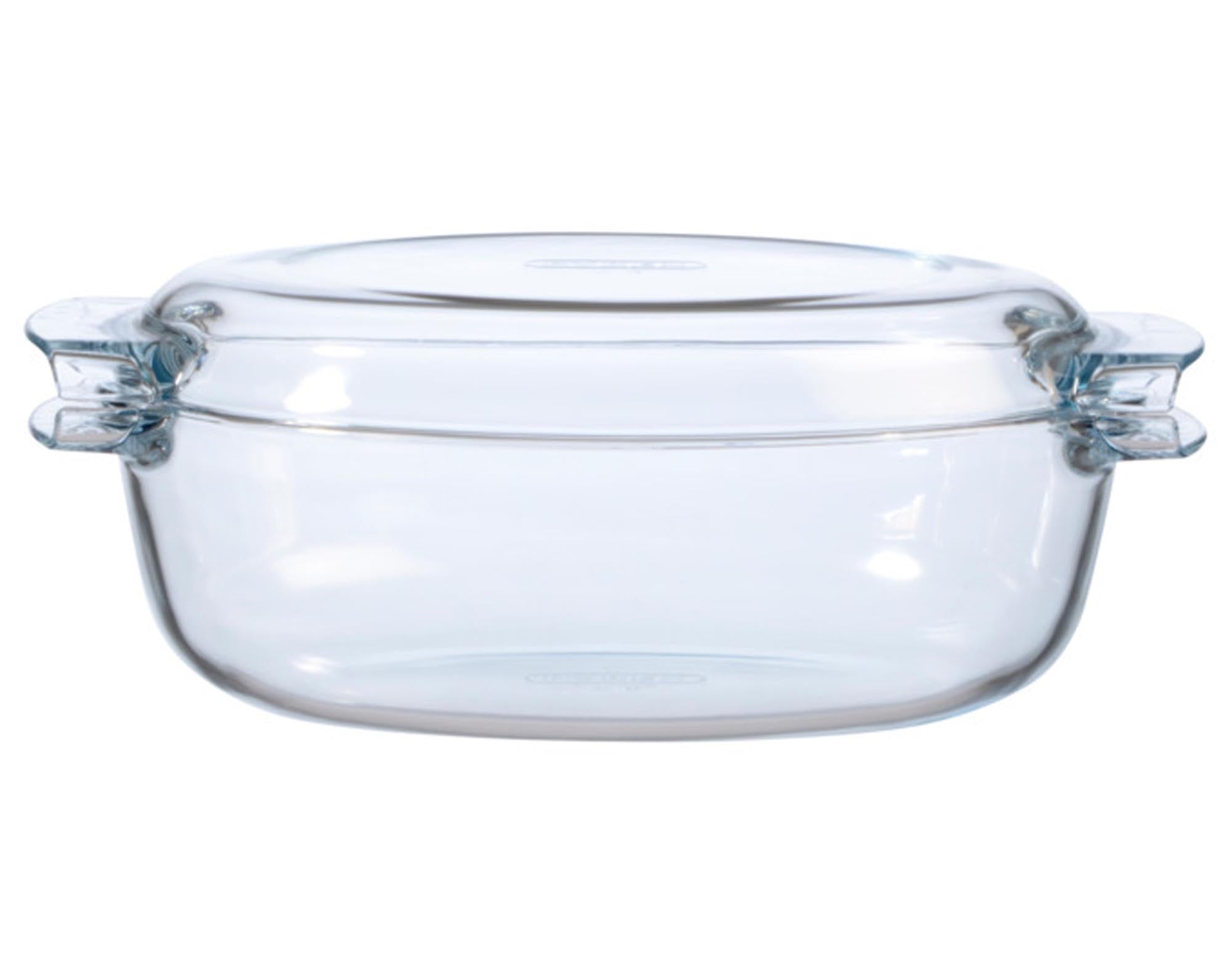 Runde PYREX Kasserolle 5.8L: Hitzebeständiges Glas, gleichmäßige Wärmeverteilung, für alle Herdarten inkl. Induktion, spülmaschinenfest.