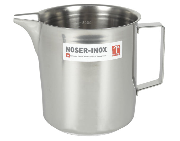 NOSER Milchtopf Standard Inox 2 Liter  ø 14 cm in  präsentiert im Onlineshop von KAQTU Design AG. Kanne ist von NOSER-INOX