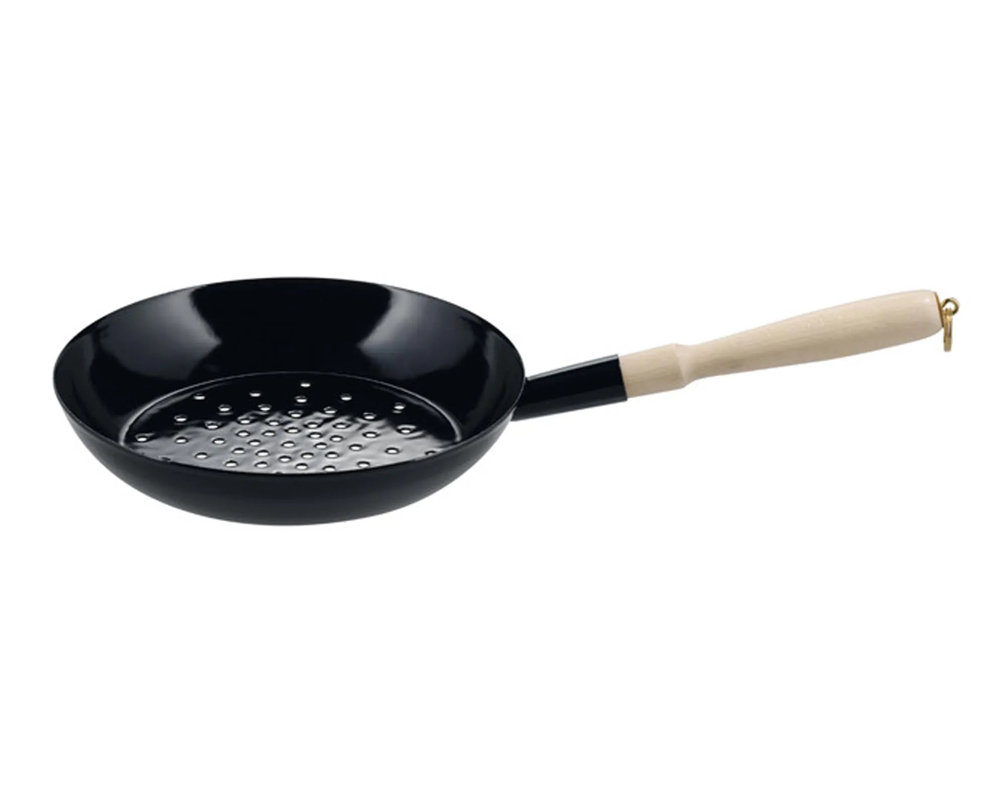 Die RIESS Marronipfanne ø 26 cm: Emaille für perfekte Maroni, robust, kratzfest, für alle Herdarten inkl. Induktion.
