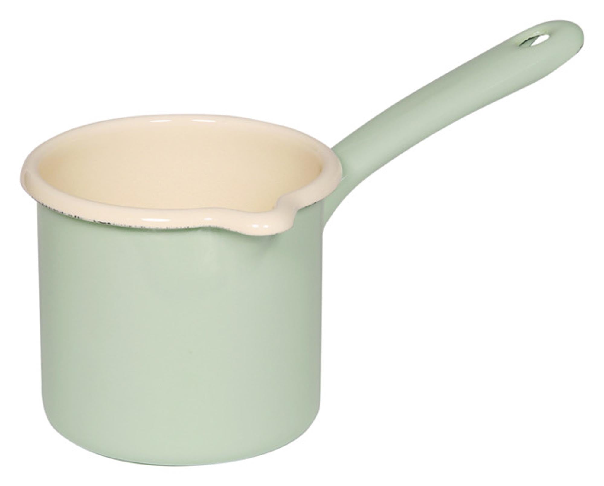 RIESS Schnabeltopf mit Stiel Pastell grün 0.75 l ø 10 cm in  präsentiert im Onlineshop von KAQTU Design AG. Kanne ist von RIESS