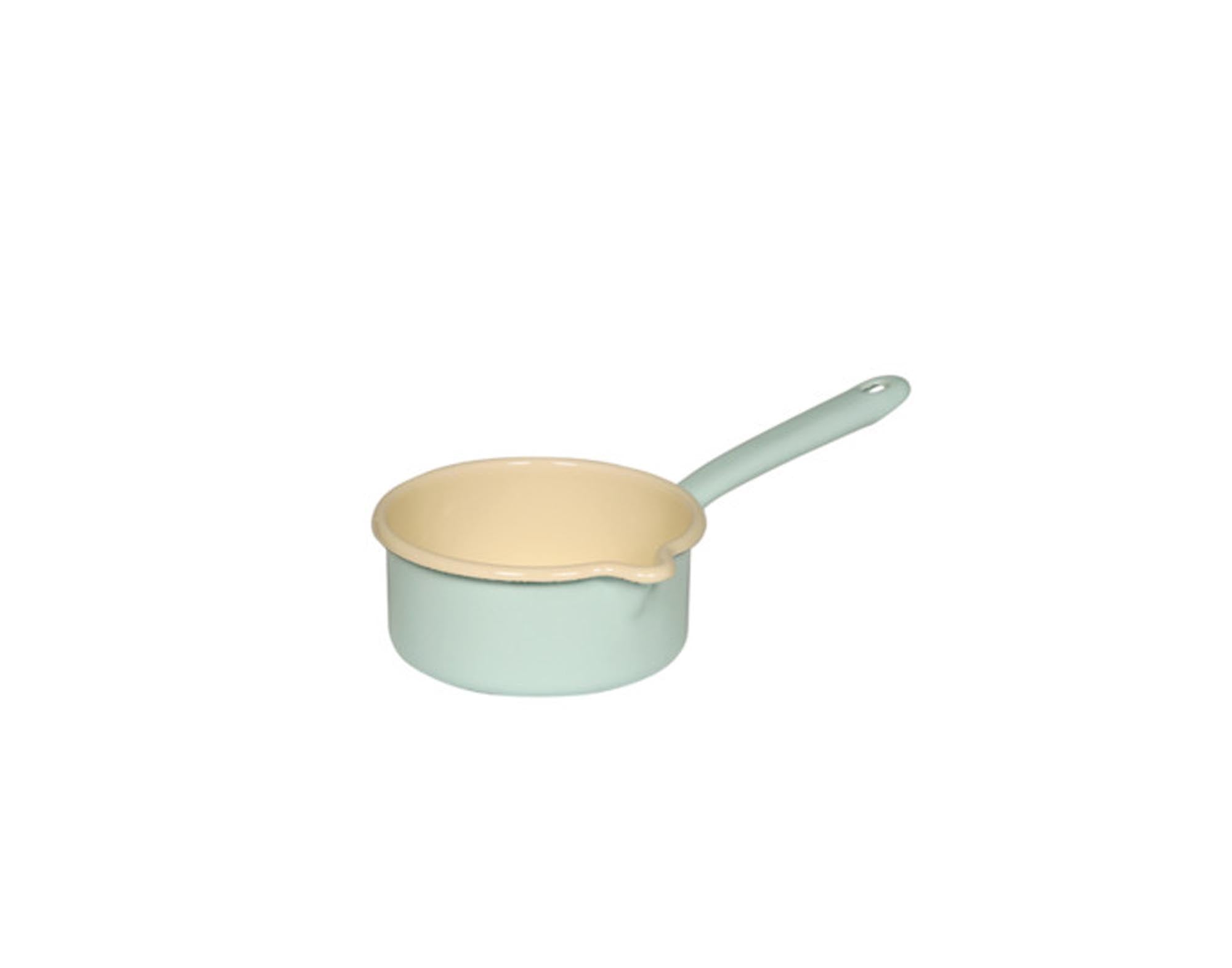 RIESS Stielkasserolle Pastell türkis 0.75 l ø 14 cm in  präsentiert im Onlineshop von KAQTU Design AG. Topf ist von RIESS