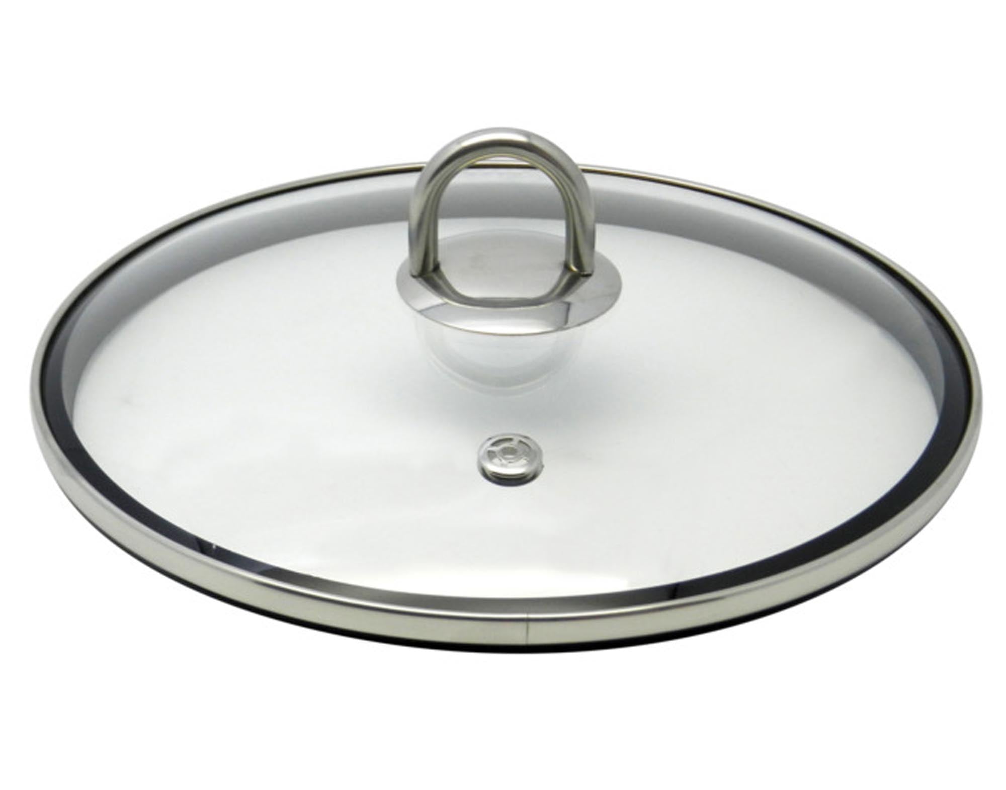 ELO Glasdeckel ø 28 cm: Hitzebeständiger Silikonrand, kratzfrei, passt perfekt, spülmaschinenfest, elegantes Design.