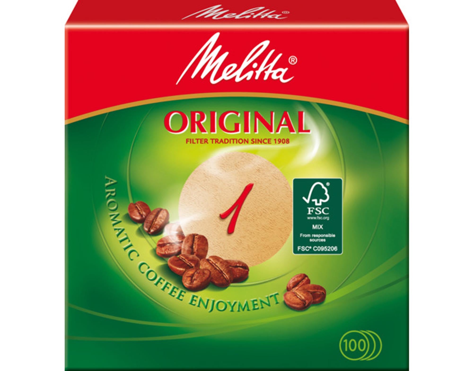 MELITTA Rundfilterpapier 1: Perfekte Filtration für aromatischen Kaffee. 100 Stück, chlorfrei, ideal für Kaffeeliebhaber.