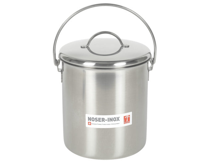 NOSER Milchkessel mit Deckel Inox 5 Liter in  präsentiert im Onlineshop von KAQTU Design AG. Küchenhelfer ist von NOSER-INOX