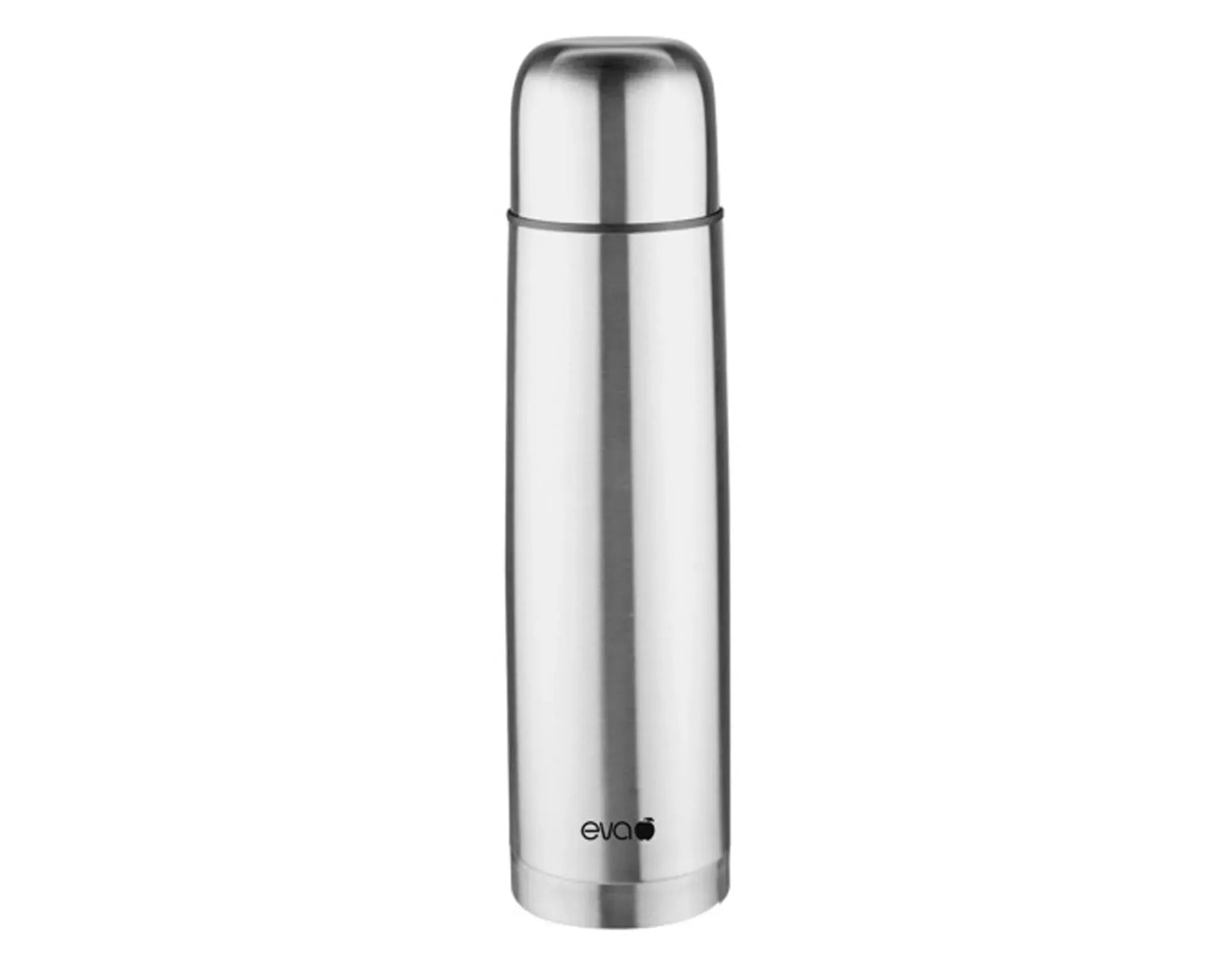 Die Isolierflasche Inox von EVA COLLECTION: 1 Liter, Edelstahl, Ausgiessautomatik, BPA-frei, ideal für heiße und kalte Getränke.