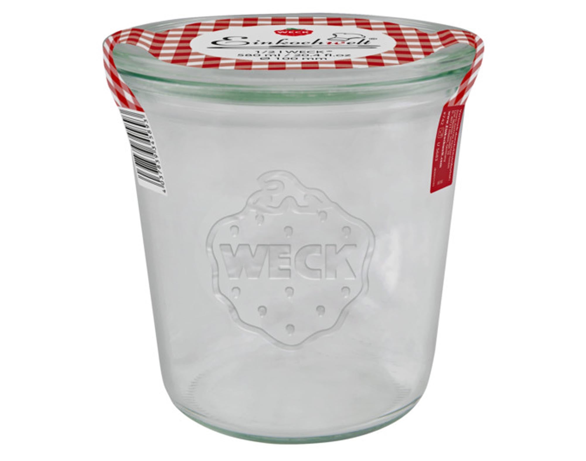 WECK Einmachglas Sturzform mit Glasdeckel 580 ml ø 100 mm in  präsentiert im Onlineshop von KAQTU Design AG. Aufbewahrungsbehälter ist von WECK