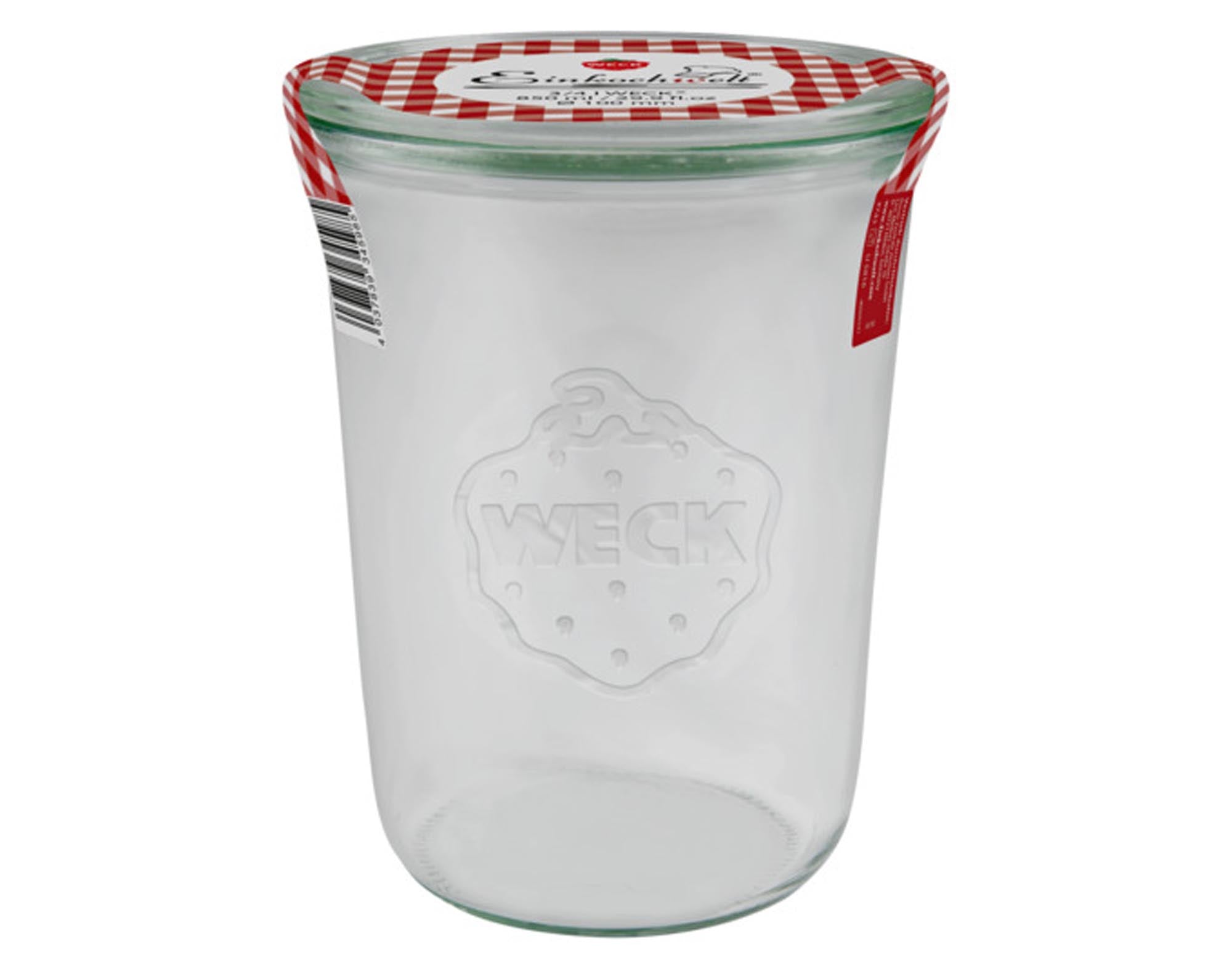 WECK Einmachglas Sturzform mit Glasdeckel 850 ml ø 100 mm in  präsentiert im Onlineshop von KAQTU Design AG. Aufbewahrungsbehälter ist von WECK