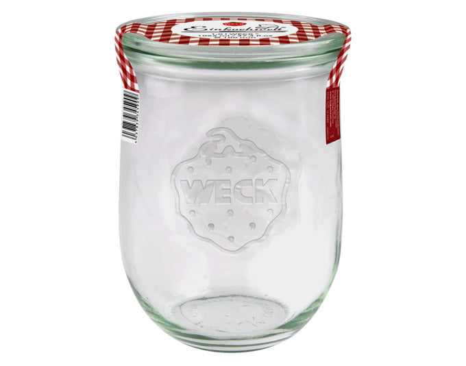 Einmachglas Tulpenfrom mit Glasdeckel 1062 ml ø 100 mm in  präsentiert im Onlineshop von KAQTU Design AG. Aufbewahrungsbehälter ist von WECK