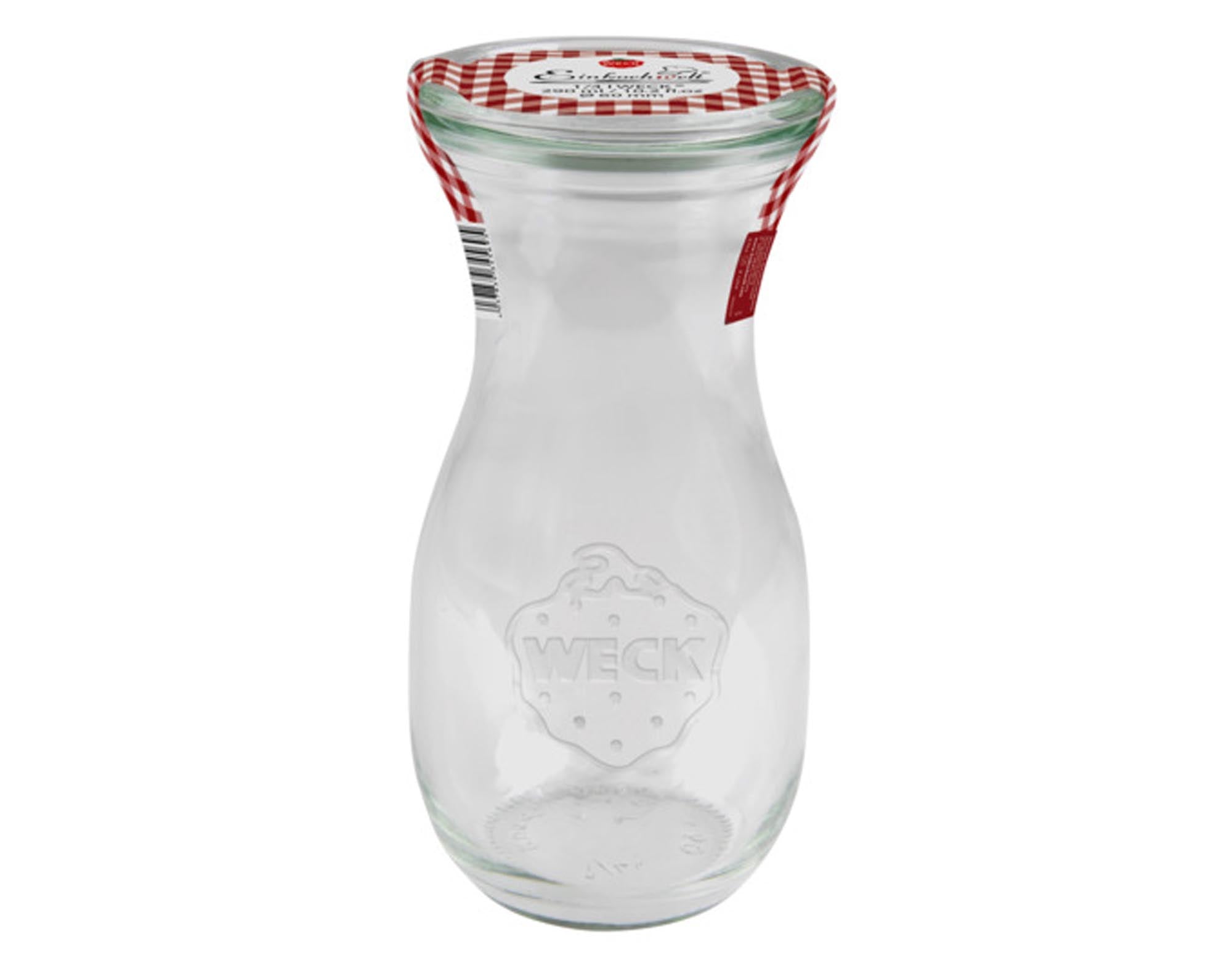 Elegante 290ml Saftflasche aus bruchsicherem Glas mit luftdichtem Deckel. Spülmaschinenfest, umweltfreundlich, ideal für Säfte & Smoothies.